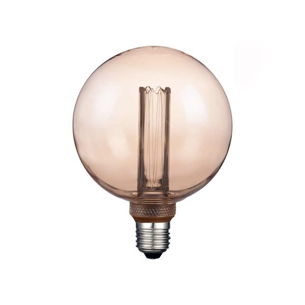 Foco vintage regulable LED, globo, base E27, 3.5 W, ámbar. 3DG125LEDFC20VA Tecnolite