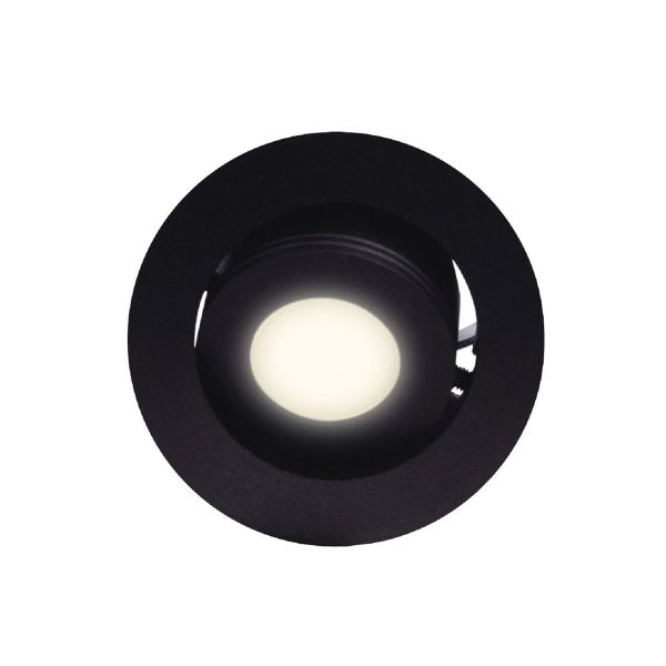 Lámpara spot LED, empotrable dirigible, 3 W, negro. 3DYDLED801V30N Tecnolite