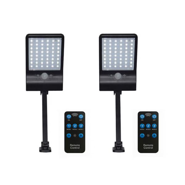 Paquete de 2 lámparas solarares arbotantes LED, 4.5 W, luz de día, con sensor de movimiento. 4SOLLED16VCD65N2P Tecnolite