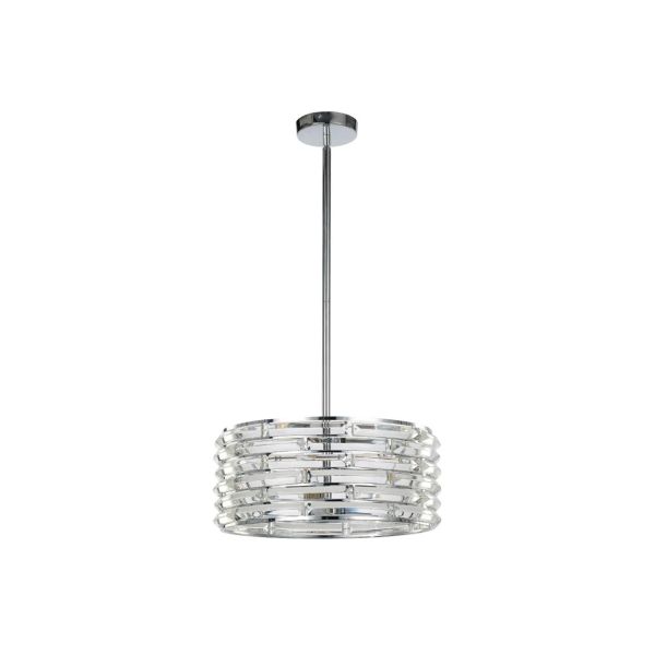 Lámpara colgante de cristal, 25.5 W con capacidad para 3 focos. 60CTL7284MVC Tecnolite