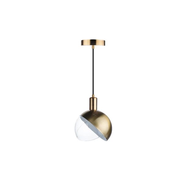 Lámpara colgante LED metálica con cristal con un socket para foco E27. 60CTL818MVBA Tecnolite