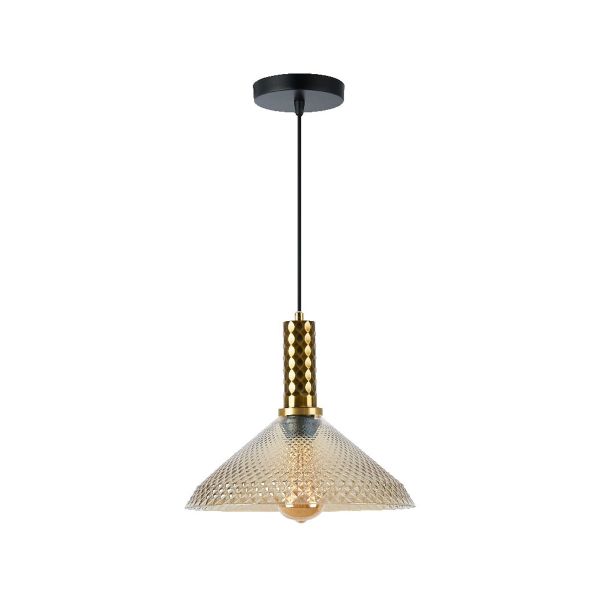 Lámpara colgante de cristal, para interior, 1.20 m, 60 W, dorado. 60CTL8322MVDCA Tecnolite