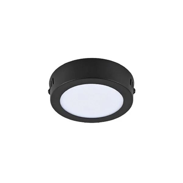 Lámpara plafón LED techo 6 W, negro. 6PTLLEDR30MVN Tecnolite