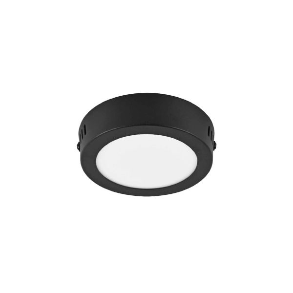 Plafón redondo LED techo 6 W, negro. 6PTLLEDR65MVN Tecnolite