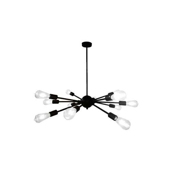 Lámpara colgante de metal 1.21 m de Altura, 720 W, 12 bases E27. 720CTL8192MVN Tecnolite