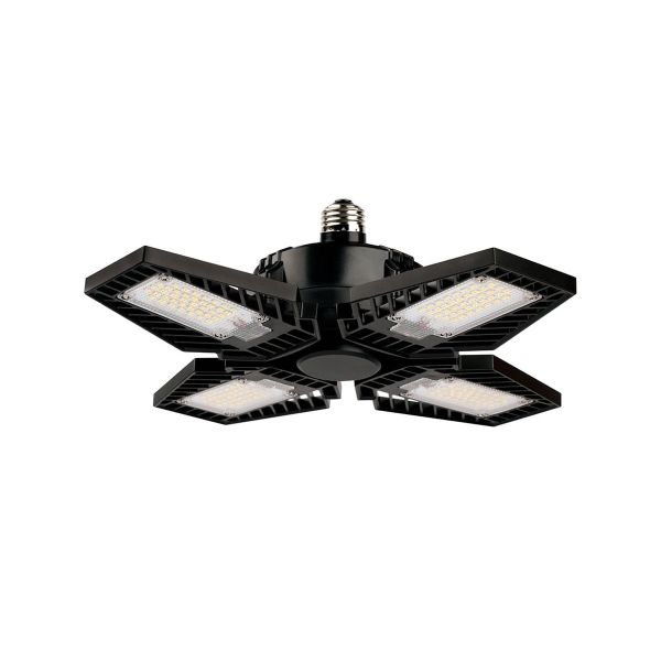 Foco LED tipo ventilador, con 4 paneles ajustables, luz de día, 6500 K, 80 W. 80LHBGLED65MVN Tecnolite