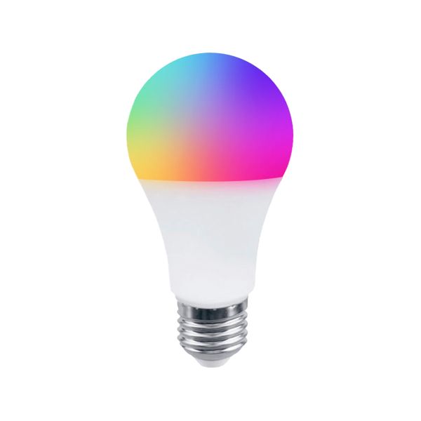 Foco LED inteligente Wifi para interior, 8 W, luz RGB + blanca, compatible con app móvil y asistentes de voz, blanco. 8A19LEDMV200TCRG Tecnolite