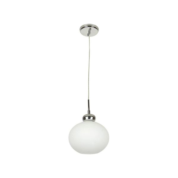 Lámpara colgante cromado y con cristal opalino, 15 W. CTL-8052/OP Tecnolite