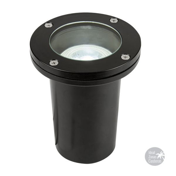 Lámpara Empotrado En Piso Exterior Negro E27 H-605/n