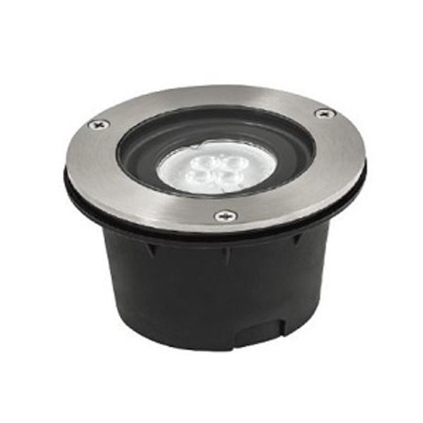 Lámpara satinado de empotrar a piso con luz dirigible, 50 W. H-651/S Tecnolite