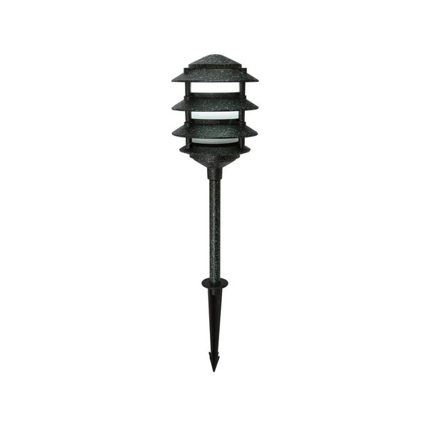 Lámpara mini poste con estaca, exteriores, 13 W, negro, base E27. 820/V Tecnolite