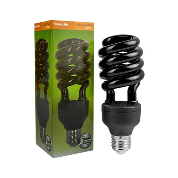 Focos Luz Negra Espiral Lámpara 20w Tecnolite Hell-20w/blb