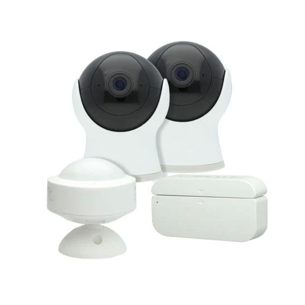 Kit de monitoreo 2 cámaras inteligentes con WiFi. KITASEGTCW Tecnolite