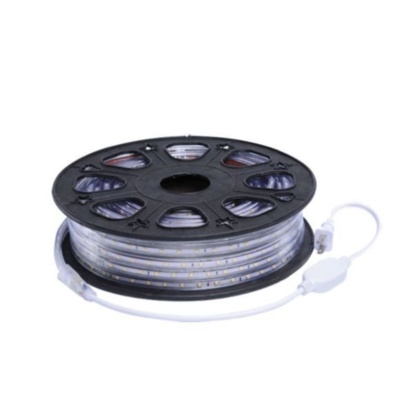 Manguera LED 3528 SMD, 127 V, 150 W, luz suave cálida, exterior, IP65, 25 M. MLED3528SMD127VBC Tecnolite