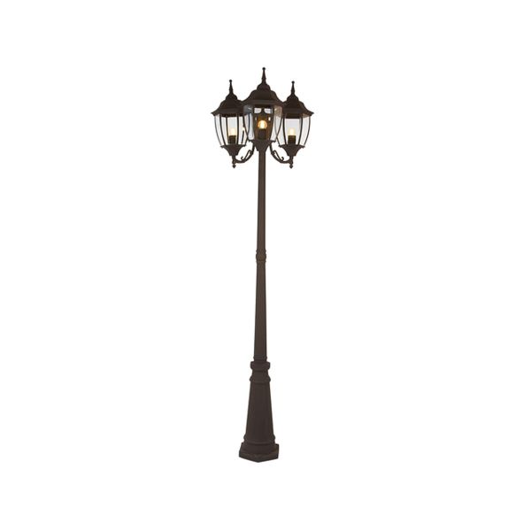 Lámpara poste de luz, 3 faroles, 2.21 m de altura, 78 W. PFT-6004-3/CF Tecnolite