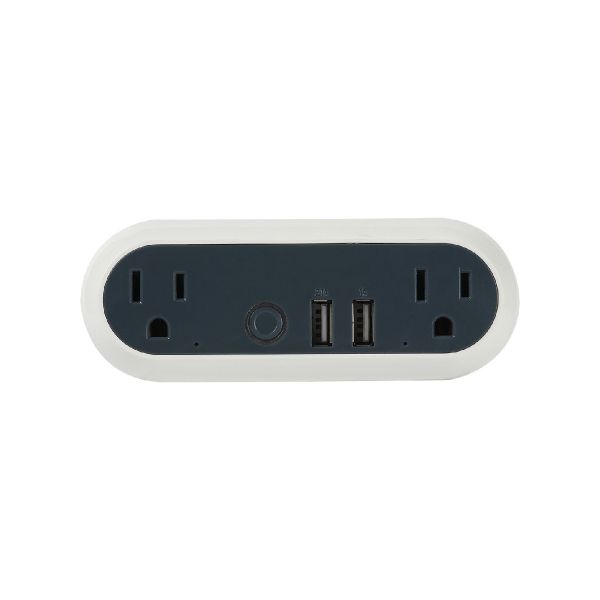 Enchufe inteligente WiFi doble con 2 Puertos USB-A, compatible con app móvil y asistentes de voz, negro. SPMCJ9MVBNTCW Tecnolite