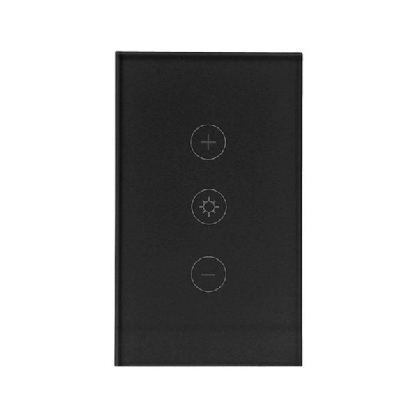 Atenuador de luz inteligente con 3 botones táctiles, compatible con app móvil y asistentes de voz, negro. TDSWI1MVNTCW Tecnolite