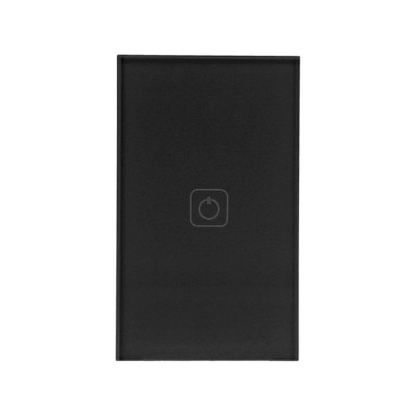 Apagador Inteligente WiFi 1 botón táctil, sin cable neutro, negro. TSWI1MVNTCWSN Tecnolite