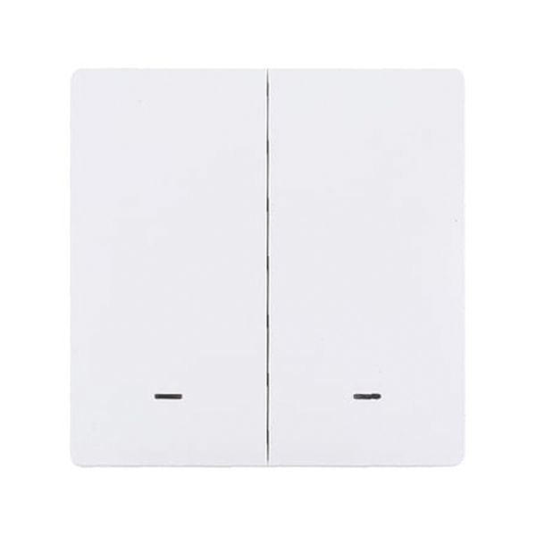 Apagador inalámbrico con 2 botones, batería Incluida, 0.6 W, blanco. TSWI2VCDBTCW Tecnolite