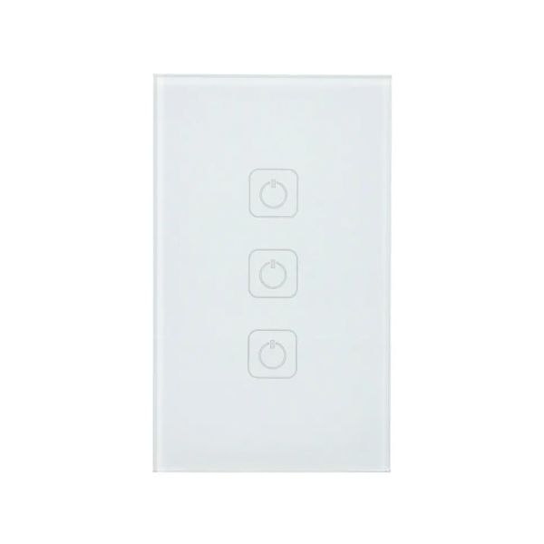 Apagador inteligente WiFi 3 botones táctiles, negro. TSWI3MVBTCWSN Tecnolite