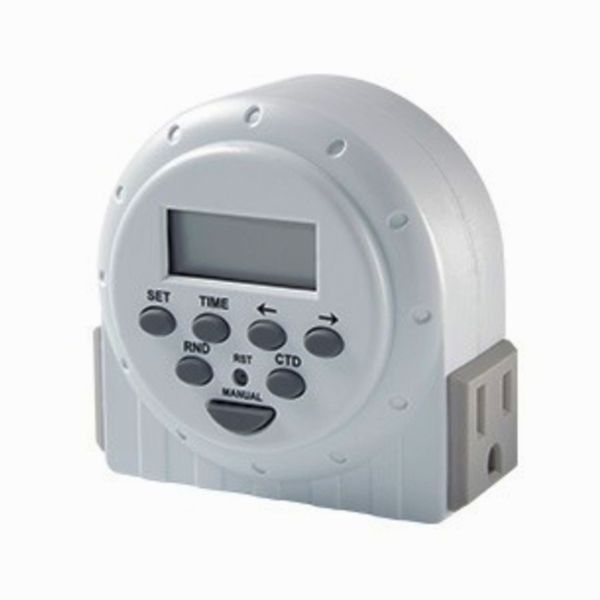 Temporizador digital para interiores, 2 Salidas AC, Circuitos Eléctricos. TT-158 Tecnolite