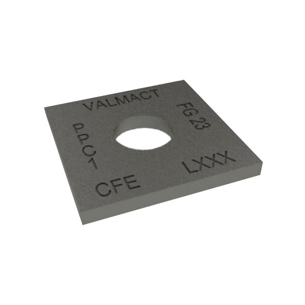 Placa 2 PC galvanizada con arandela. 2PC Valmact