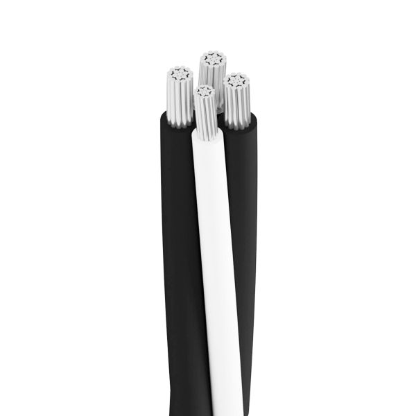 Cable XLP para distribución subterránea, cuádruplex, color negro, metro. XLP3X1/0+1X2AL60T Viakon