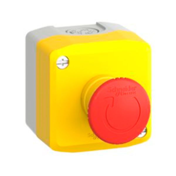 Estación de control completa XALK, 1 pulsador de seta rojo. XALK178E Schneider Electric