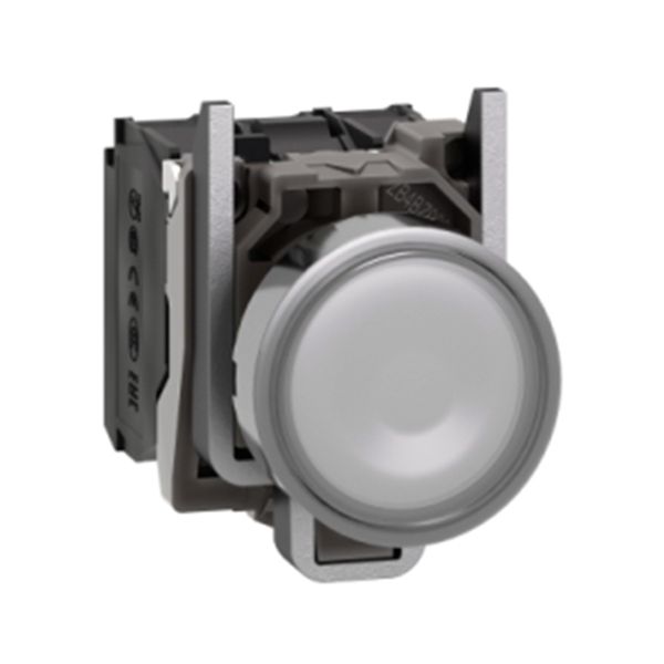 Pulsador luminoso LED, 24v NA+NA, blanco. XB4BW31B5 Schneider Electric