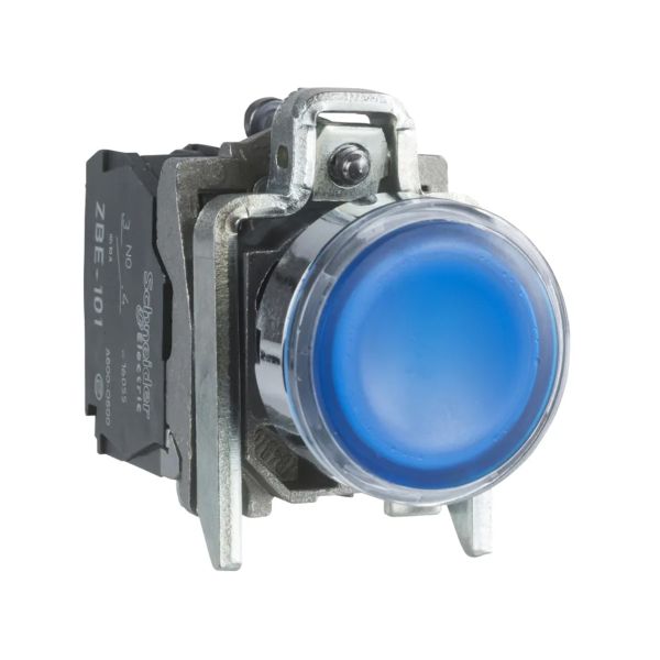 Pulsador luminoso LED, 24V NA+NC, azul. XB4BW36B5 Schneider Electric