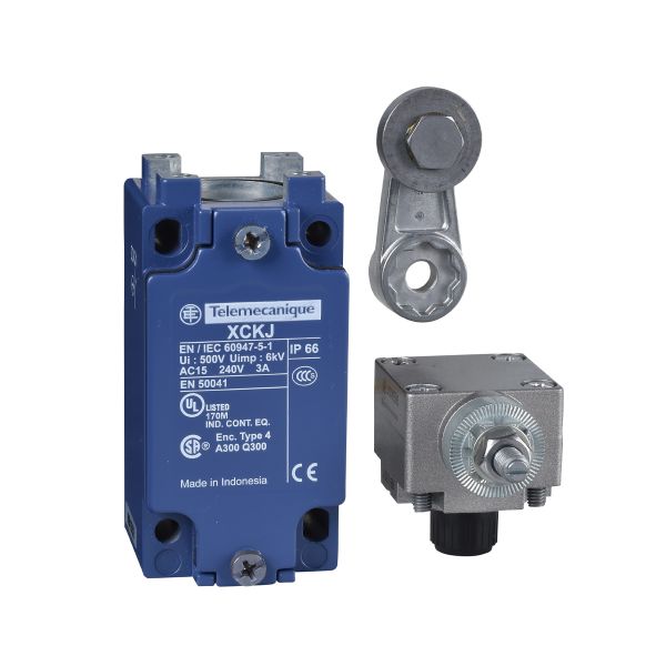 Interruptor de límite, estándar XC, XCKJ, palanca de rodillo de acero. XCKJ10513 Schneider Electric