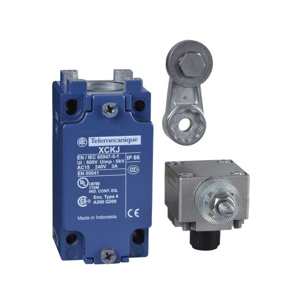 Interruptor de fin de carrera, palanca tipo roldana,3 A, 240 V. XCKJ10513H29 Schneider Electric