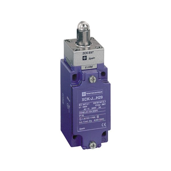 Interruptor con actuador rodillo, 10 A, 2 polos, 500 V. XCKJ167 Schneider Electric