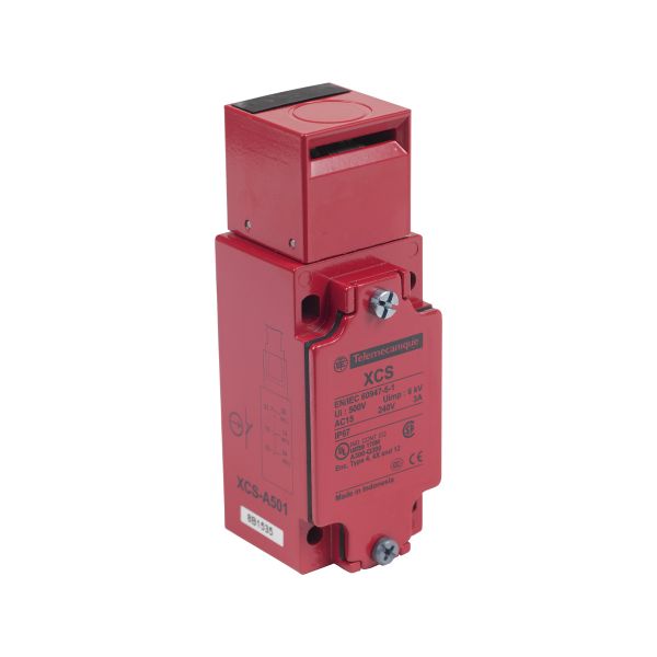 Interruptor de bloqueo de seguridad, roscado, 8, 1 NC / 2 NA, 6 A, 240V-250V. XCSA501 Schneider Electric