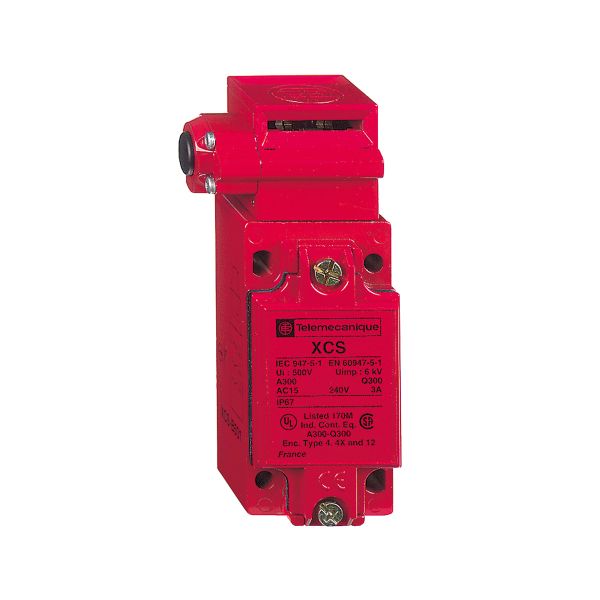 Interruptor de seguridad metálico. 2 NC + 1 NA, 1 entrada roscada. XCSB701 Schneider Electric