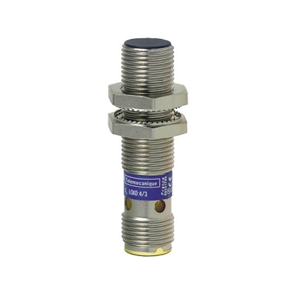 Sensor de proximidad, M12 x 1, alcance 2 mm, salida PNP, 12-24 V dc. XS1N12PC410D Schneider Electric