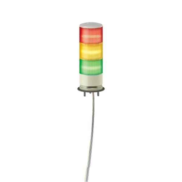 Torre luminosa LED, rojo, verde, ámbar, 3 colores, LED integrado, montaje en base , 24 V. XVGB3W Schneider Electric