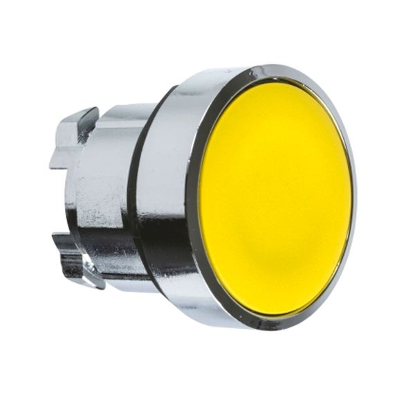 Cabeza de pulsador rasante, amarillo. ZB2BA5 Schneider Electric