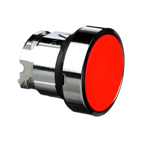 Cabeza de pulsador, rasante, rojo. ZB4BA4 Schneider Electric