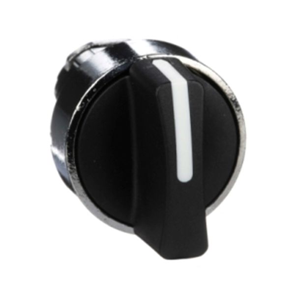 Cabeza selector 3 posiciones maneta corta, 22mm, negro. ZB4BD5 Schneider Electric