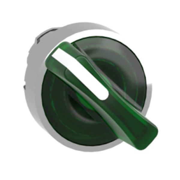 Cabeza selector luminoso ZB4, 2 posiciones verde. ZB4BK1233 Schneider Electric