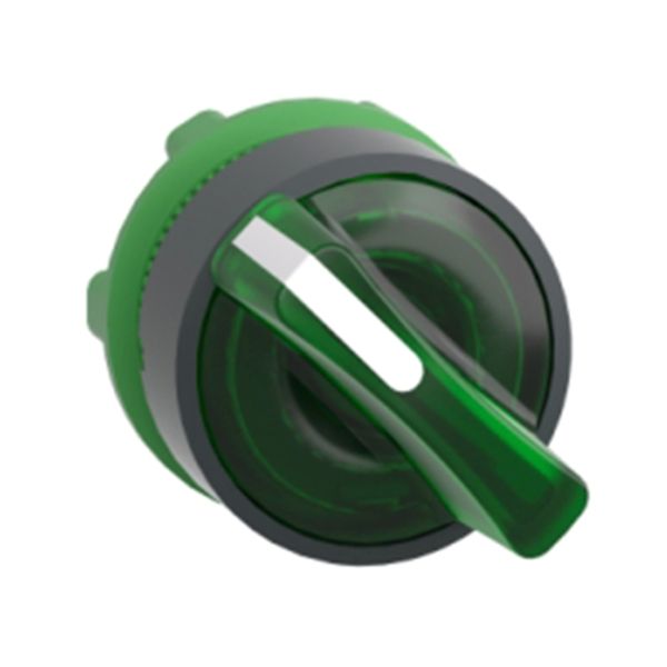 Cabeza selector luminoso XB5, 2 posiciones, verde. ZB5AK1233 Schneider Electric