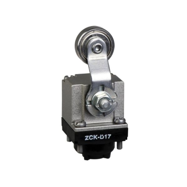 Cabezal final de carrera con palanca, rodamiento retorno por muelle metálico. ZCKD16 Schneider Electric