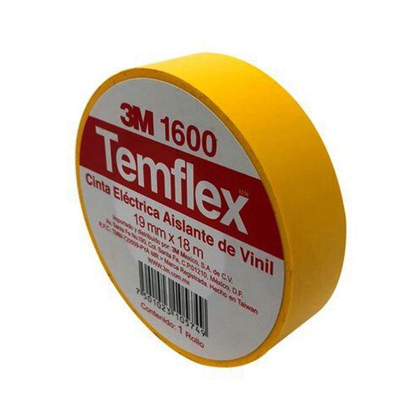 Cintas de aislar temflex 1600, amarillo. CTAM 3M