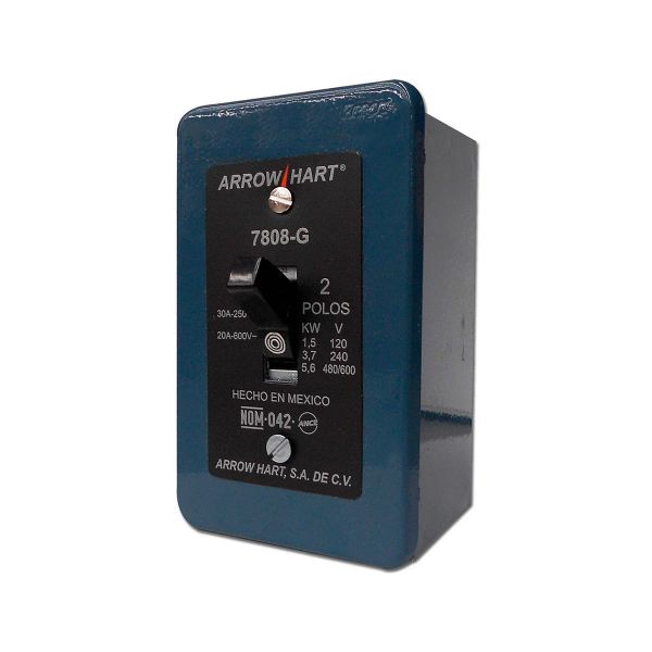 Compra Arrancador manual con caja, 2 polos, 30 A. 7808G Arrow Hart en