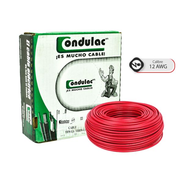 Caja Cable - Calibre 12 - Rojo - 100 Mts - Elektron