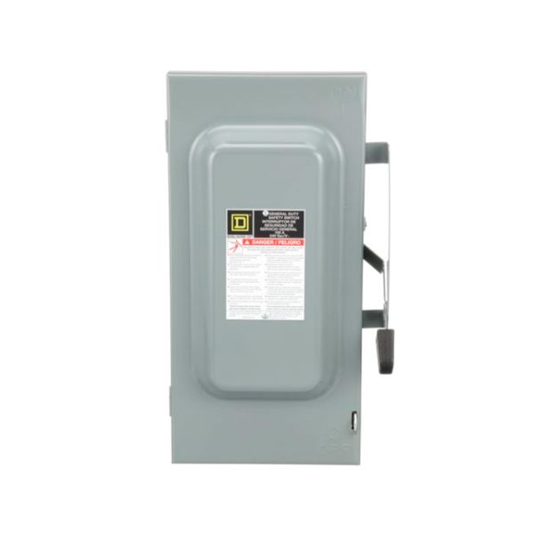 Interruptor de seguridad de servicio general sin porta fusible, 3 polos, 100 A, 240 V. DU323 Schneider Electric